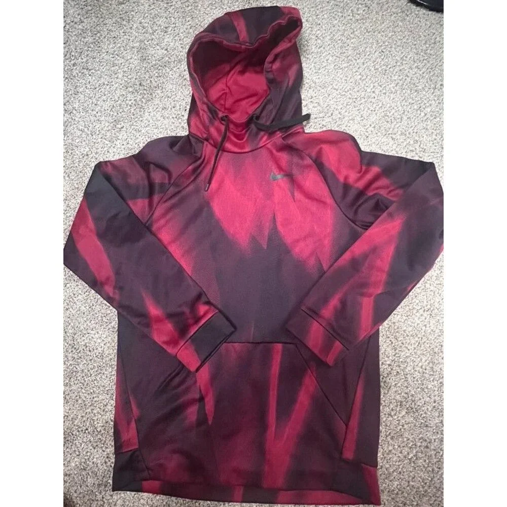 Nike red dri fit hoodie small